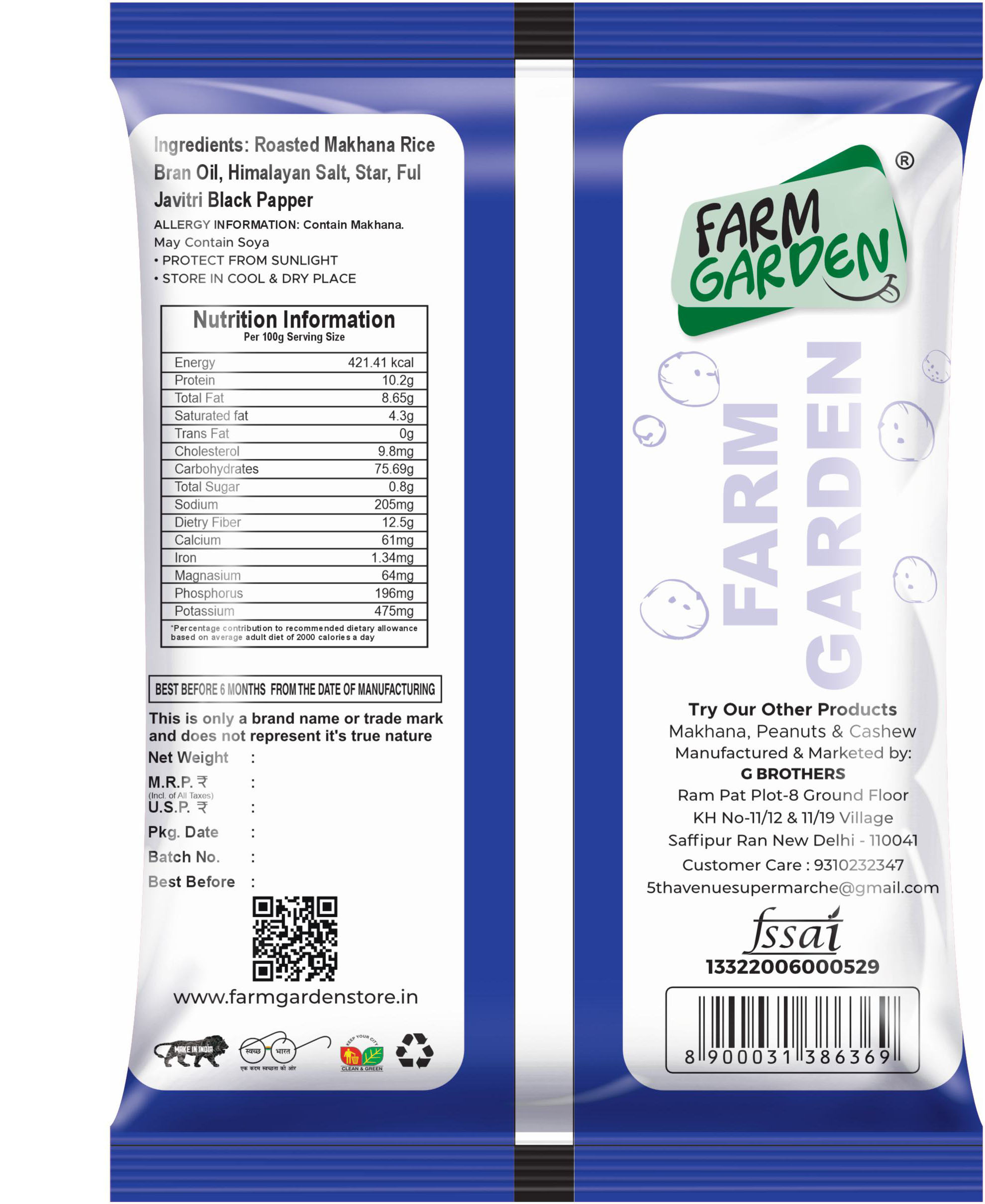 Combo Pack (Tandoori ,Himalayan Pink Salt , Mint Makhana ,Indian makhana , Peri Peri  Makhana , Pink Salt Makhana