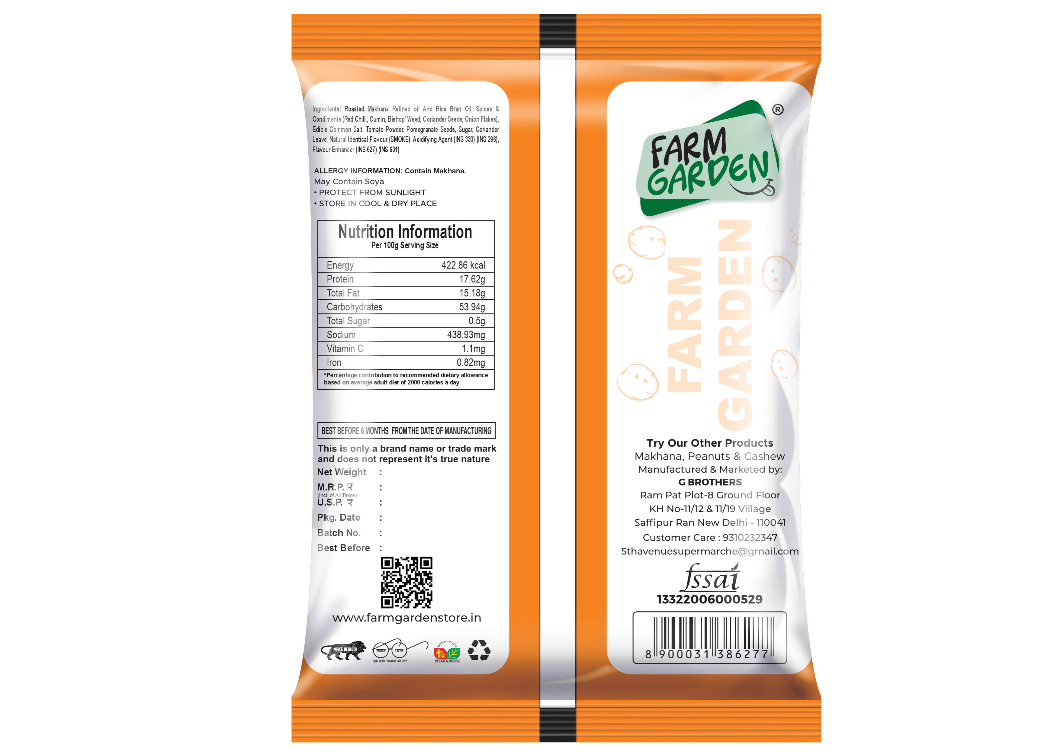 Combo Pack (Tandoori ,Himalayan Pink Salt , Mint Makhana ,Indian makhana , Peri Peri  Makhana , Pink Salt Makhana