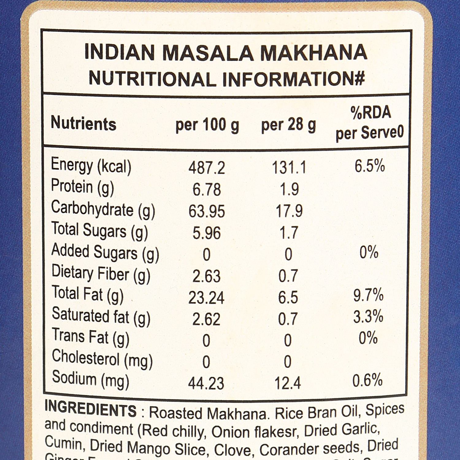 Indian Masala Makhana (Baked Foxnut)