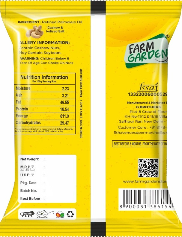 Roasted Cashew Salted (Dryfruit ) 40 g