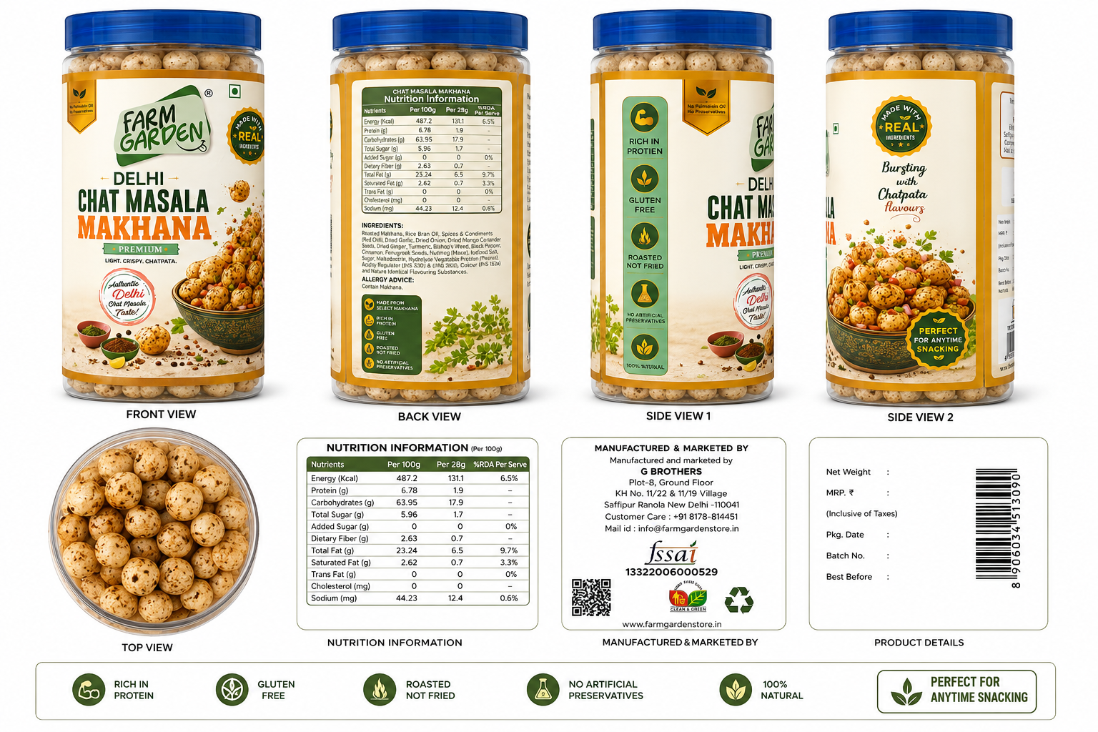 Chat Masala Makhana (Baked Foxnut)