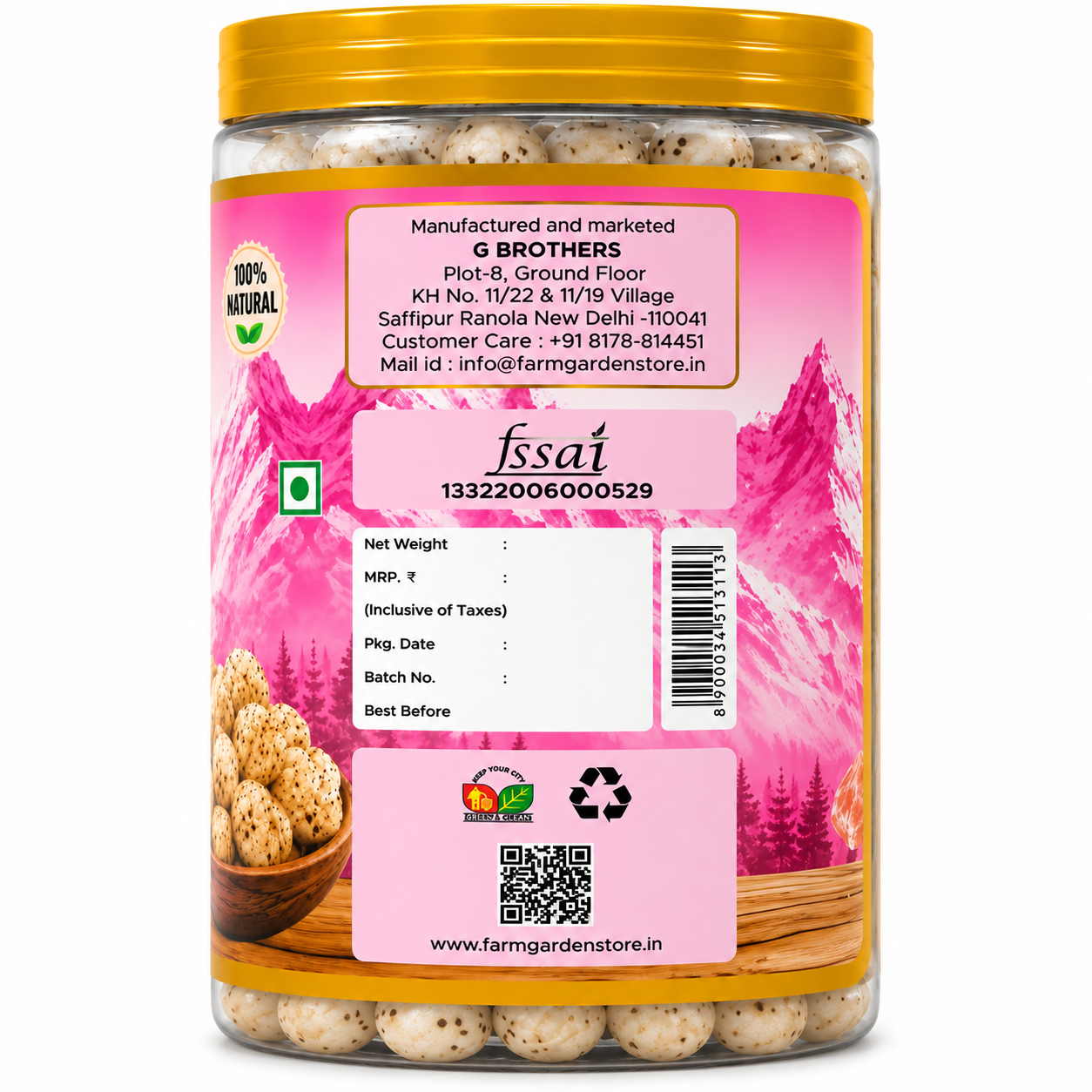 Himalayan Pink Salt (Baked Foxnut )