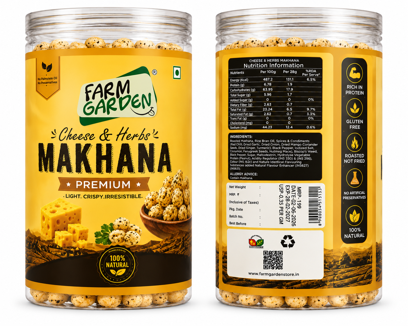 Cheese & Herbs Makhana 70g