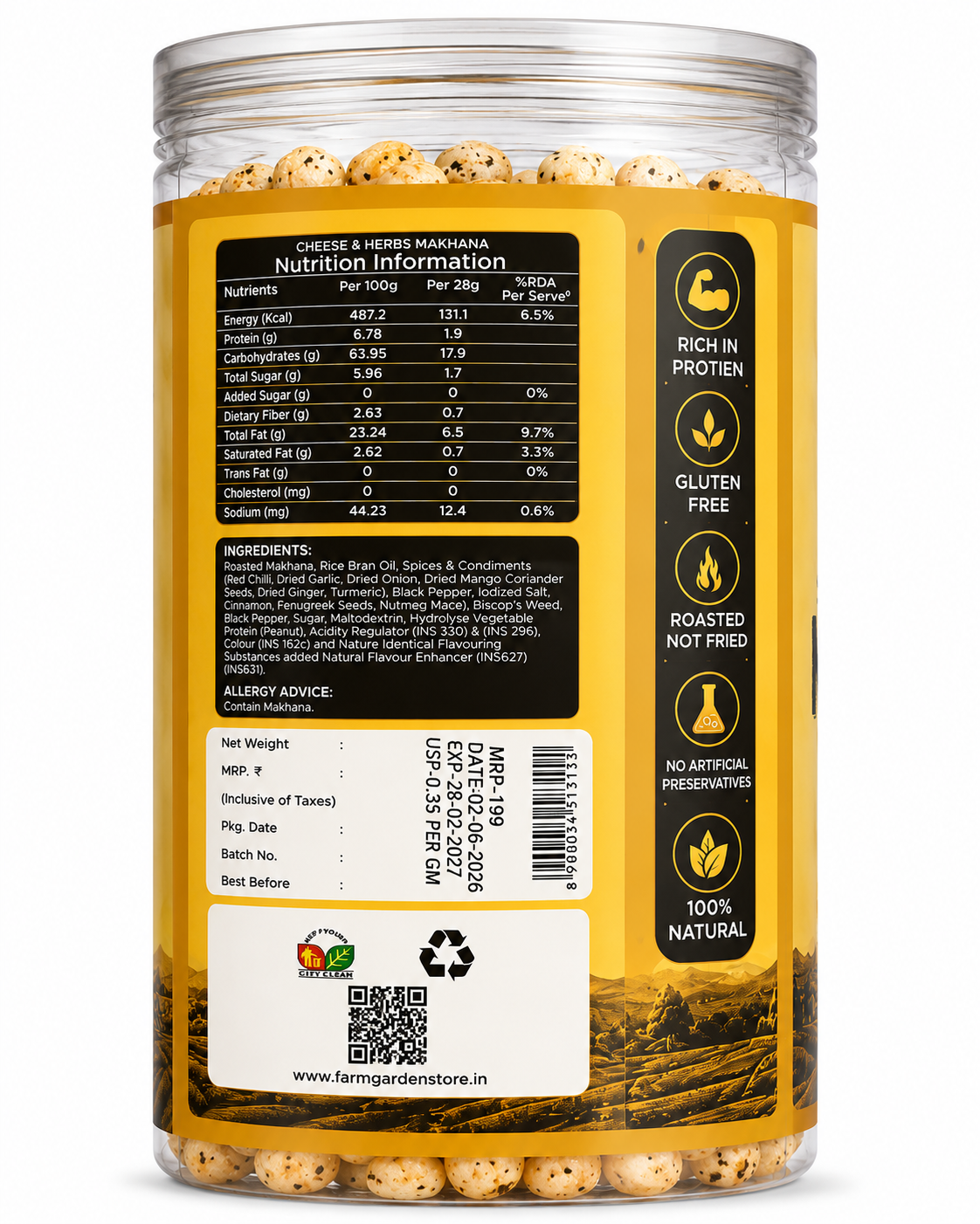 Cheese & Herbs Makhana 70g