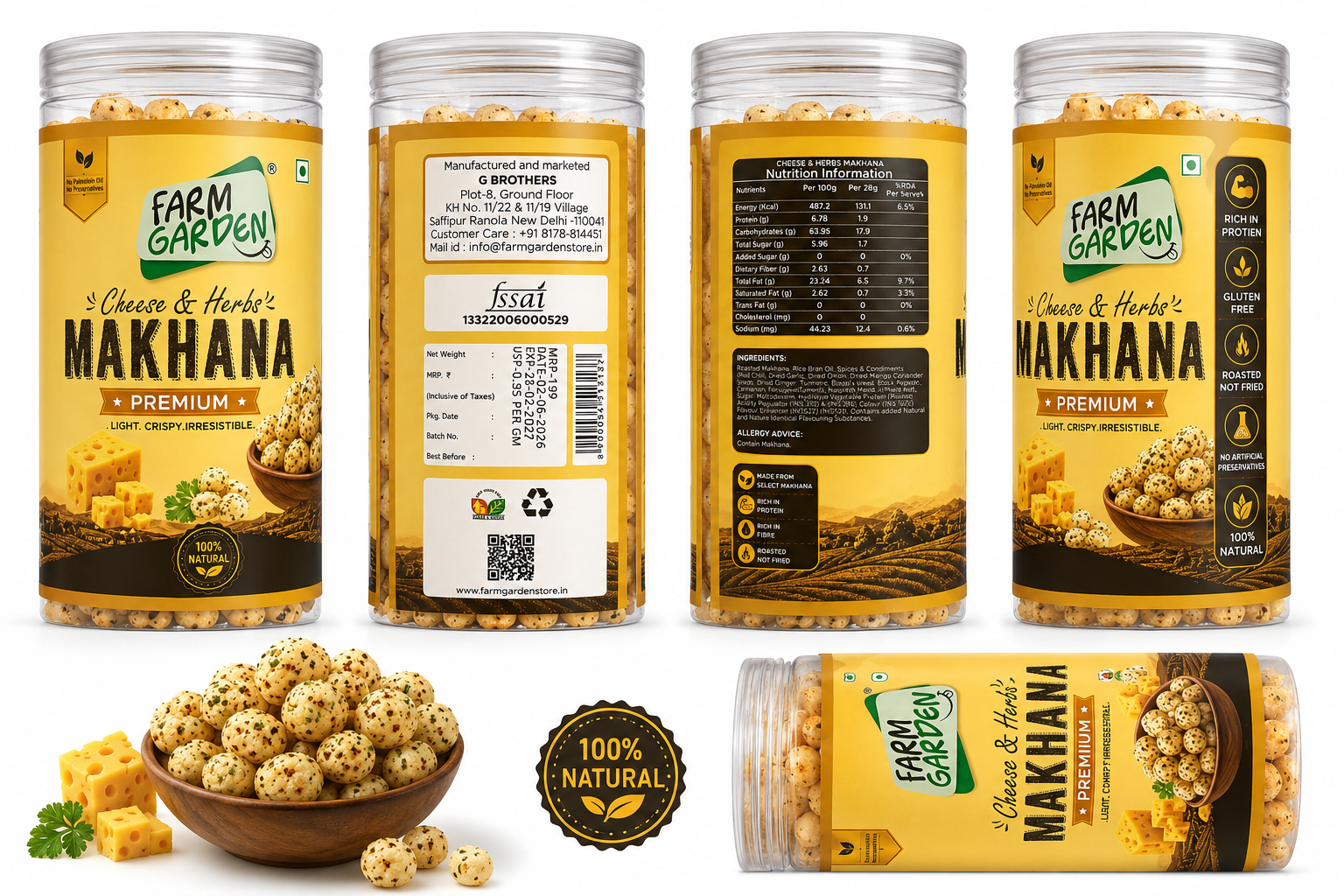 Cheese & Herbs Makhana 70g