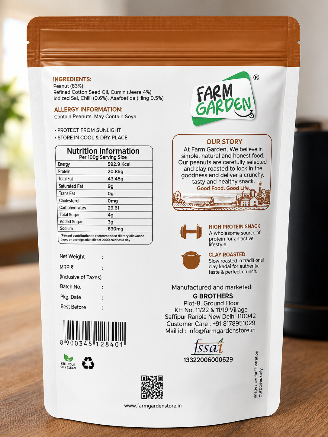FARM GARDEN PEANUT ROASTED HING JEERA 140GM