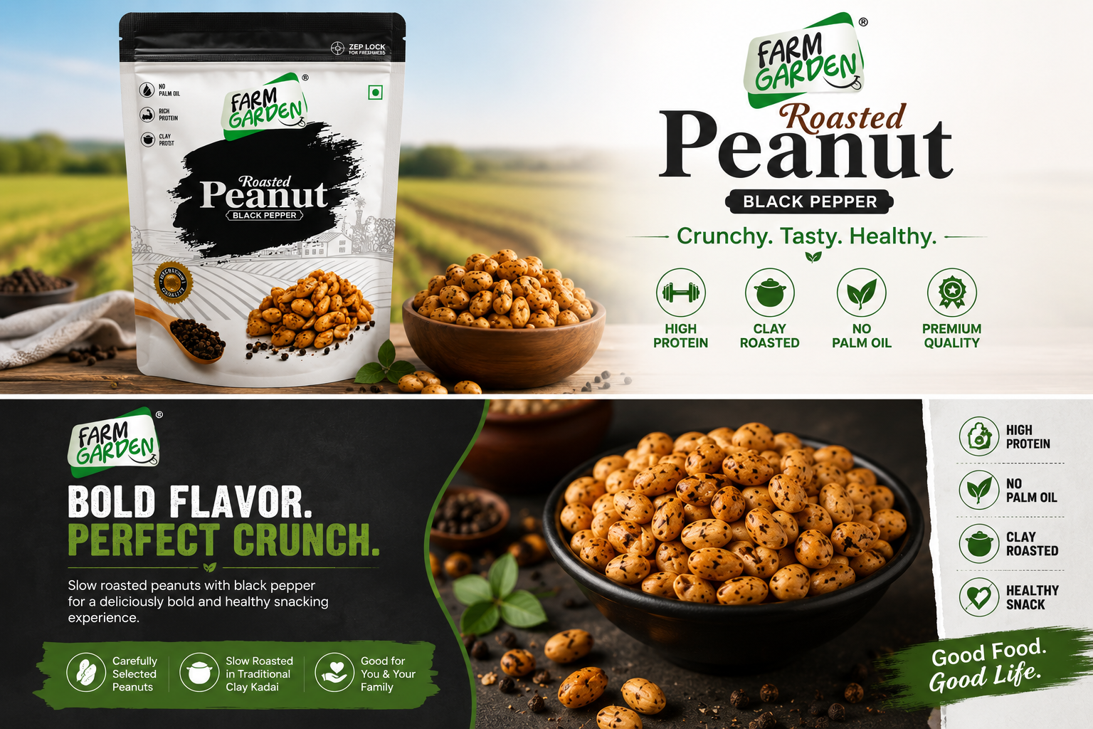 FARM GARDEN PEANUT ROASTED BLACK PEPPER 140GM