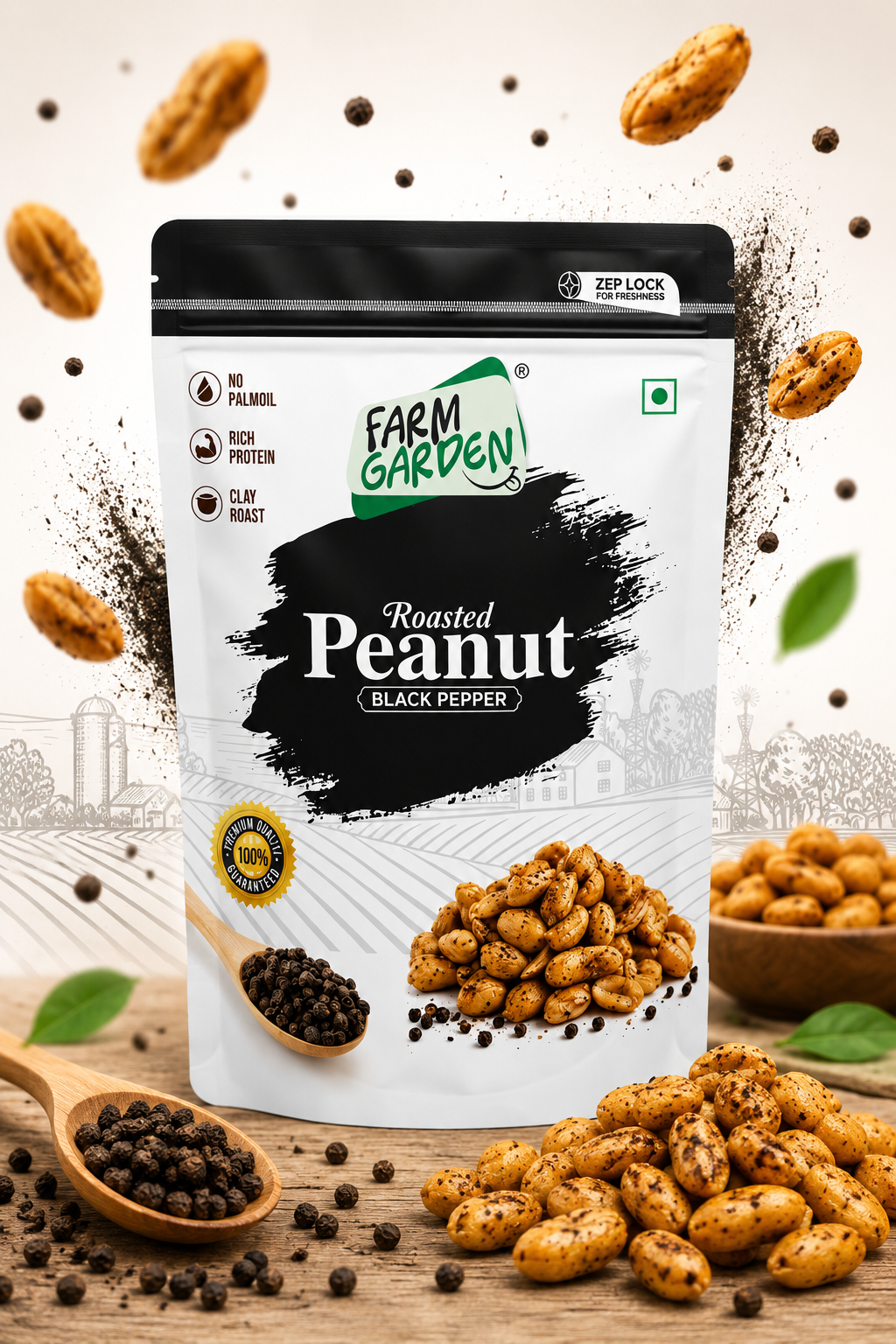 FARM GARDEN PEANUT ROASTED BLACK PEPPER 140GM