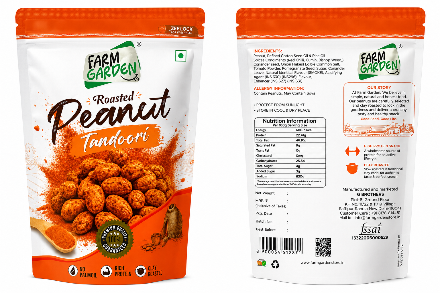FARM GARDEN PEANUT ROASTED TANDOORI 140GM